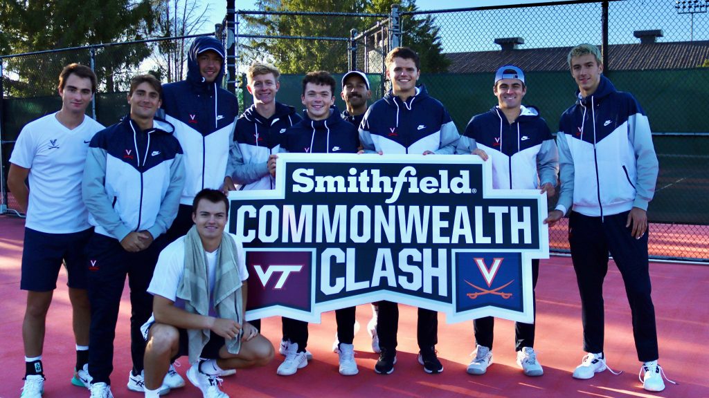 O tênis masculino da Virgínia derrota Virginia Tech por 6 a 1 para ganhar pontos no Commonwealth Clash