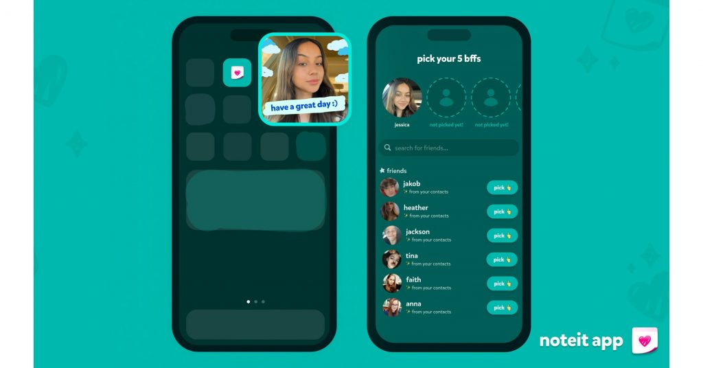 Noteit do aplicativo Breakout Gen Alpha se estende aos melhores amigos