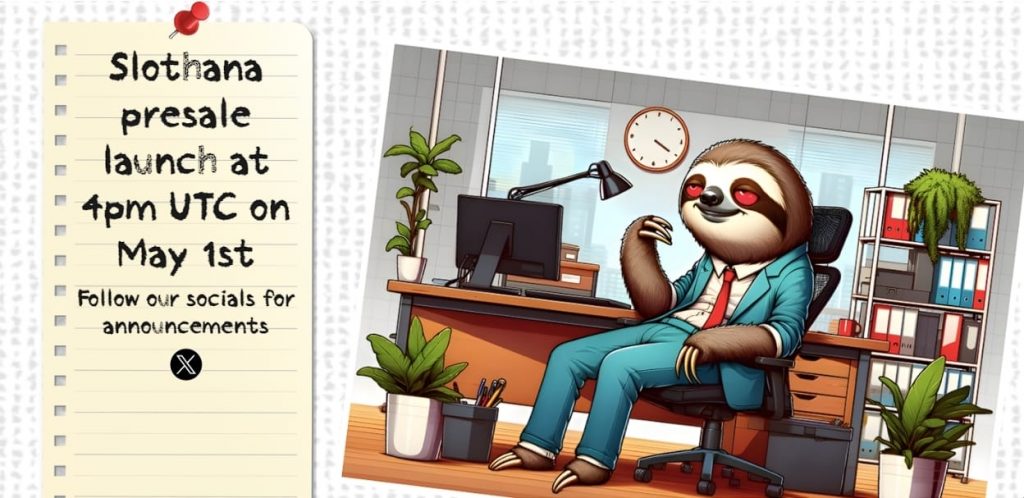 Slothana distribui lançamento aéreo em 24 horas para adicionar liquidez após sucesso de pré-venda de US$ 15 milhões