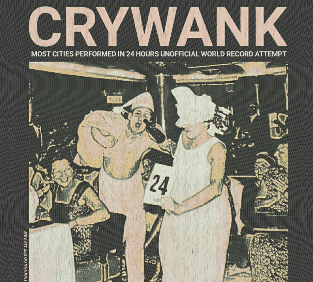Kleiwank fez 16 shows no dia anterior, já que Frank Turner havia planejado um recorde de 15 shows em 24 horas.