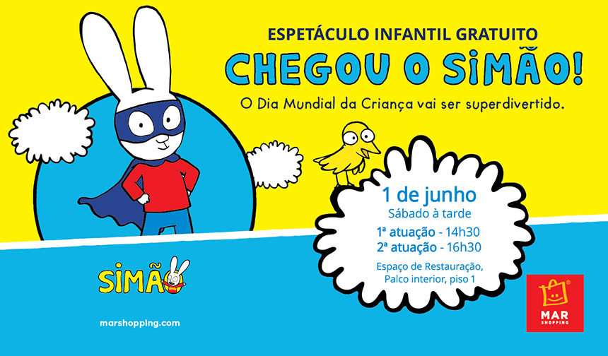Simão Supercoelho sobe ao palco do MAR Shopping no Dia da Criança
