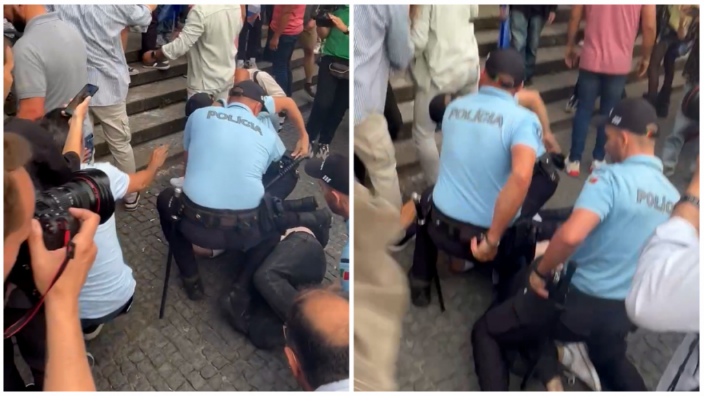 Detidos que participaram em protestos pró-Palestina durante o discurso de von der Leyen no Porto