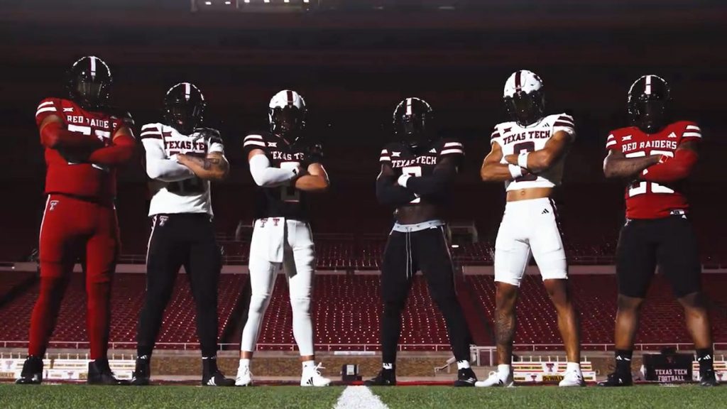Veja como são os novos uniformes Adidas do time de futebol americano da Texas Tech University