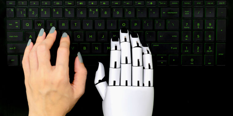 Palavras que fornecem evidências para identificar texto gerado por IA