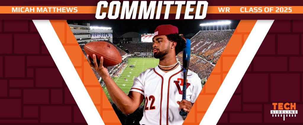 Micah Matthews se compromete a praticar dois esportes na Virginia Tech