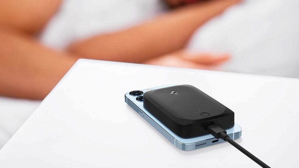 Carregador sem fio portátil Spigen ArcHybrid viva-voz de 7,5 W