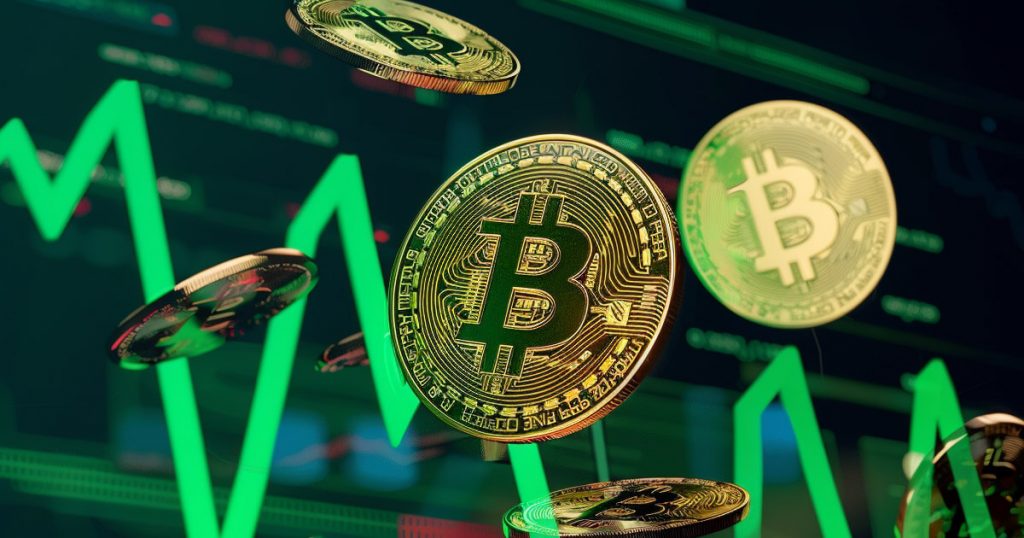 Bitcoin sobe para US$ 65 mil, depois cai, US$ 200 milhões liquidados em 24 horas