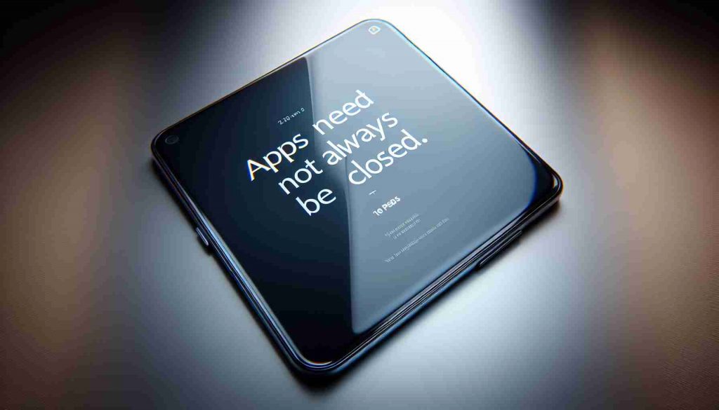 Não há necessidade de sempre fechar o aplicativo