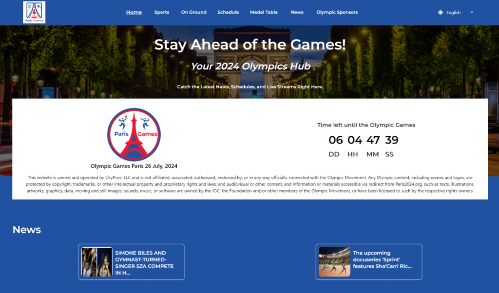 Exclusivo: Empreendedor lança site e aplicativo rival das Olimpíadas de Paris 2024, oferece transmissão ao vivo gratuita e cria confrontos bacanas